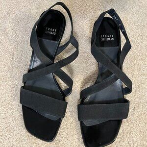 Stuart Weitzman Black Strappy Sandals
